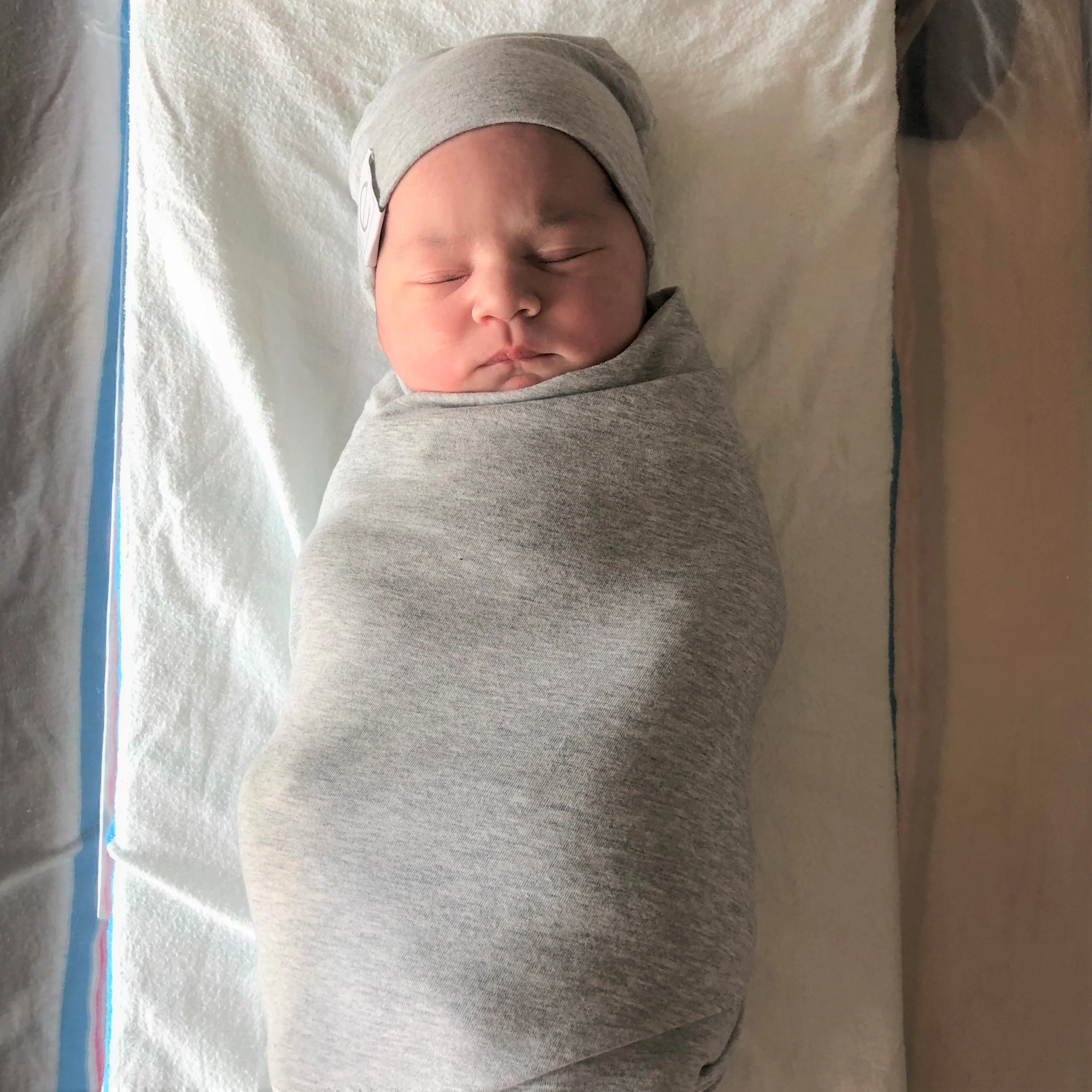 2 Pack Jersey Cotton Beanie Hat Set G/B - Image 6