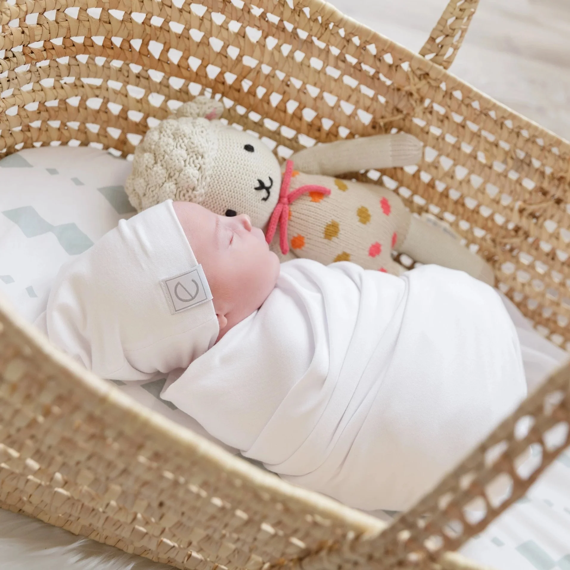 2 Pack Jersey Cotton Beanie Hat Set G/W - Image 5