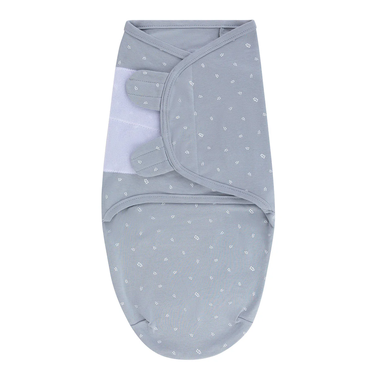 Blue Leaf & Stripes Adjustable Swaddle Blanket - Image 4