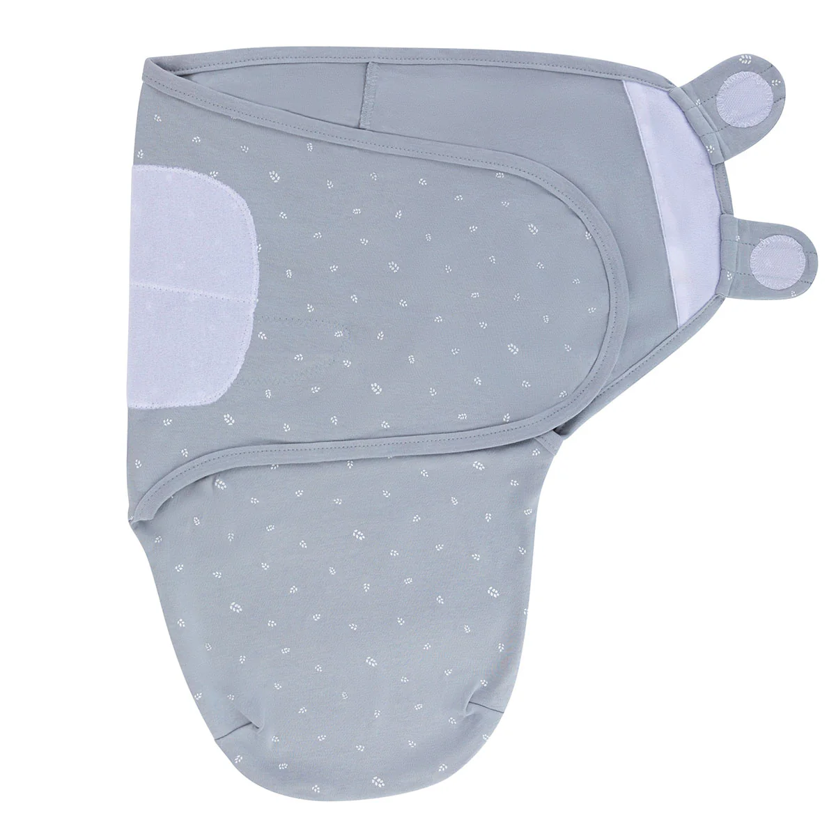 Blue Leaf & Stripes Adjustable Swaddle Blanket - Image 5