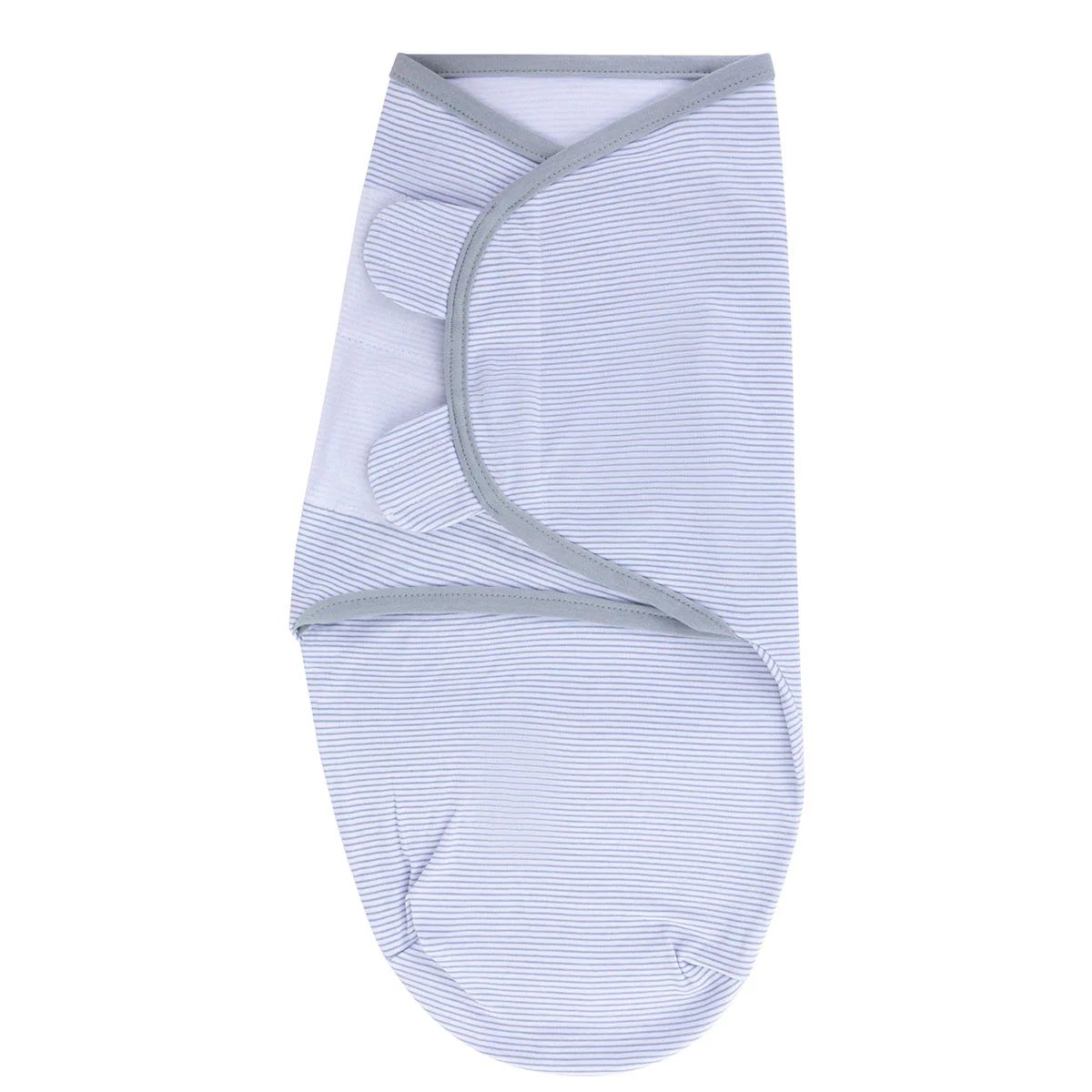 Blue Leaf & Stripes Adjustable Swaddle Blanket - Image 6