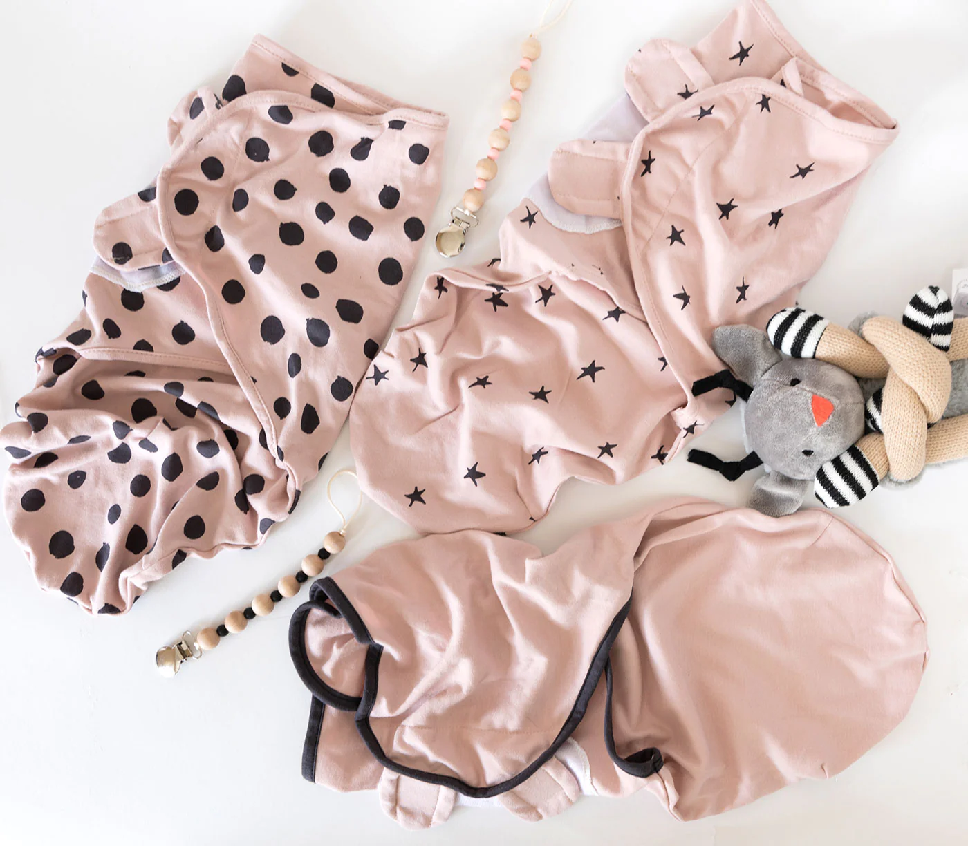 Blush Abstract Adjustable Swaddle Blanket | 3 Pack - Image 6