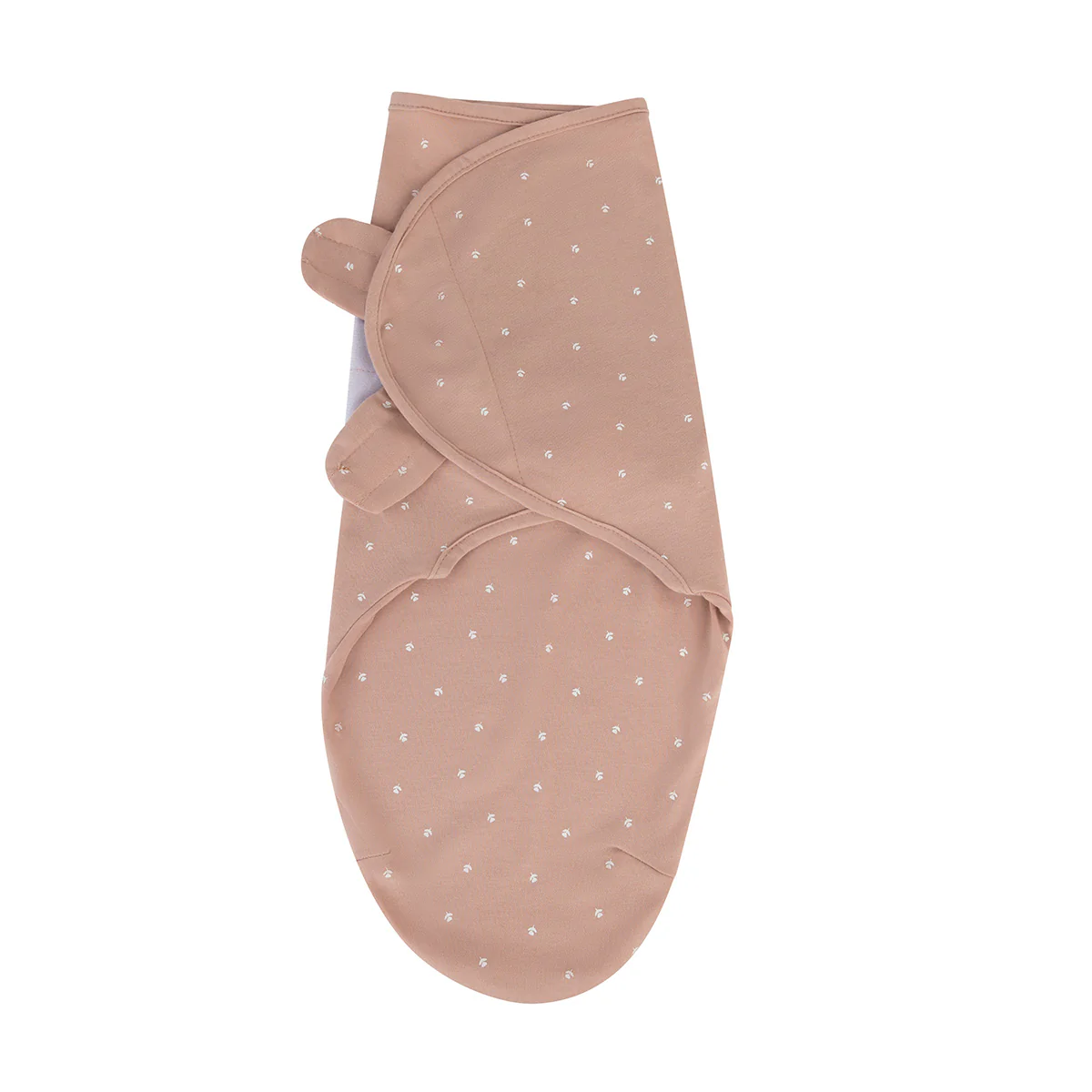 Mauve Tulips & Stripes Adjustable Swaddle Blanket - Image 6