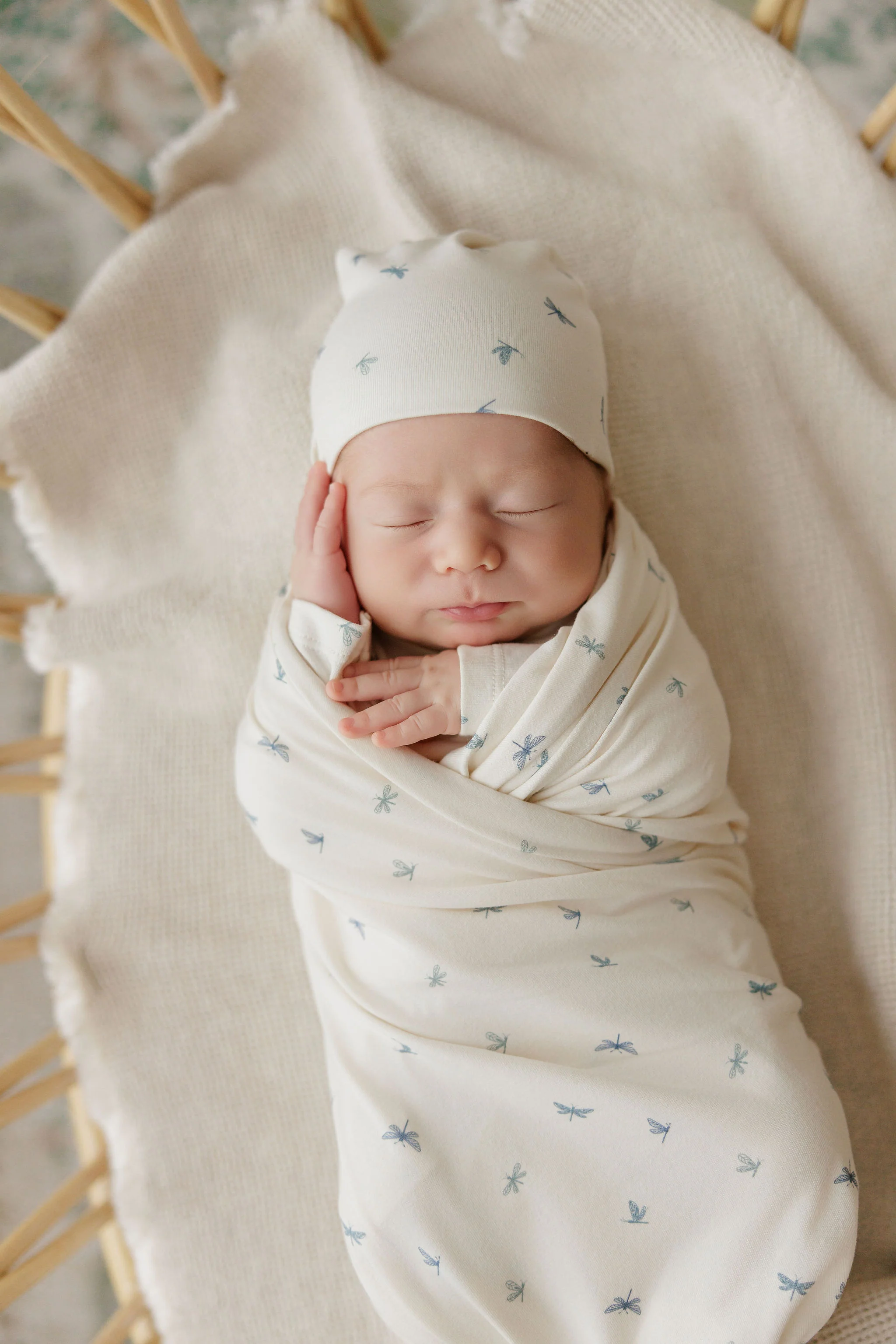 Baby Boy Layette Set – Ivory Blue – Dragonfly - Image 3