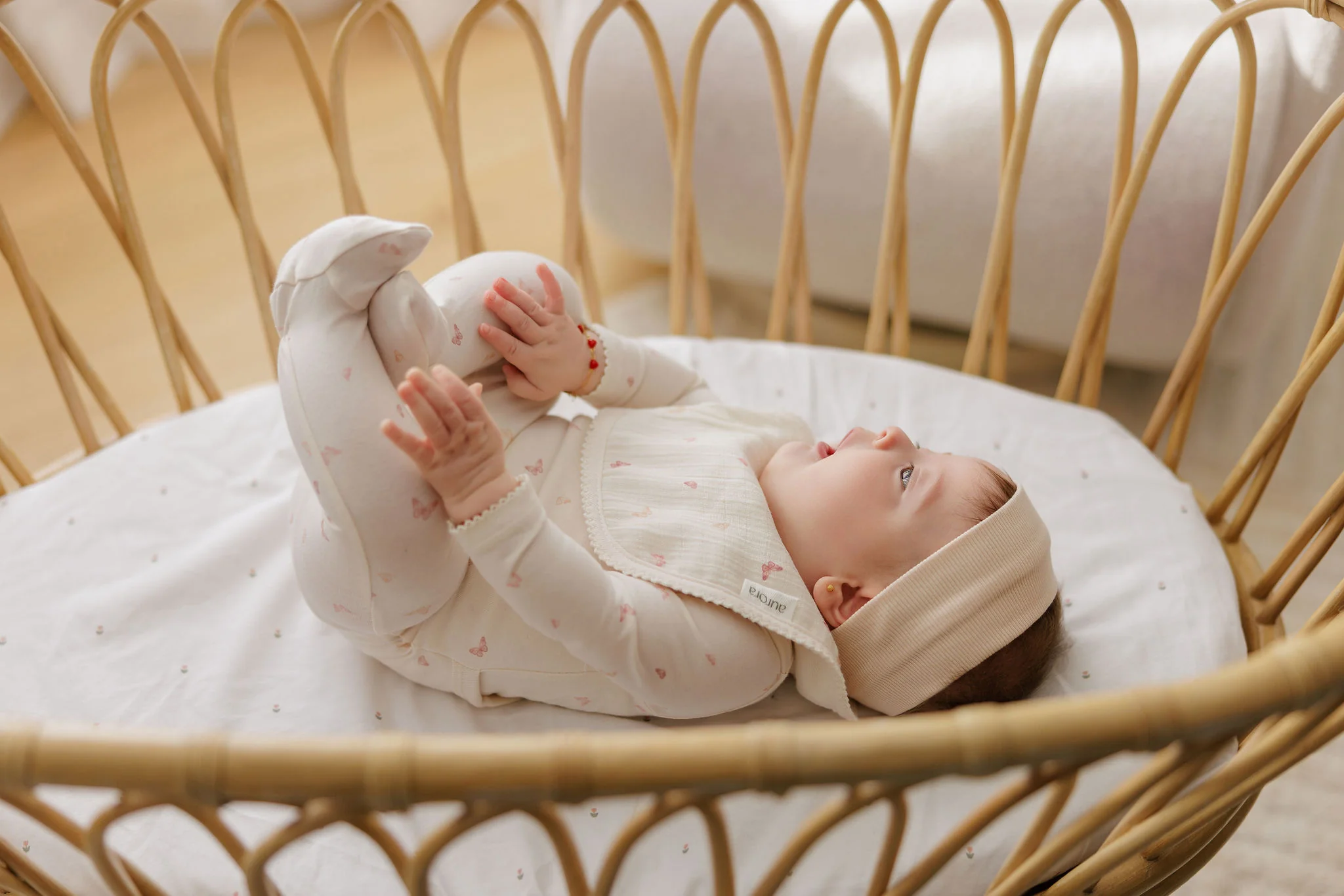 Baby Girl Layette Set β Ivory Pink β Butterfly - Image 4