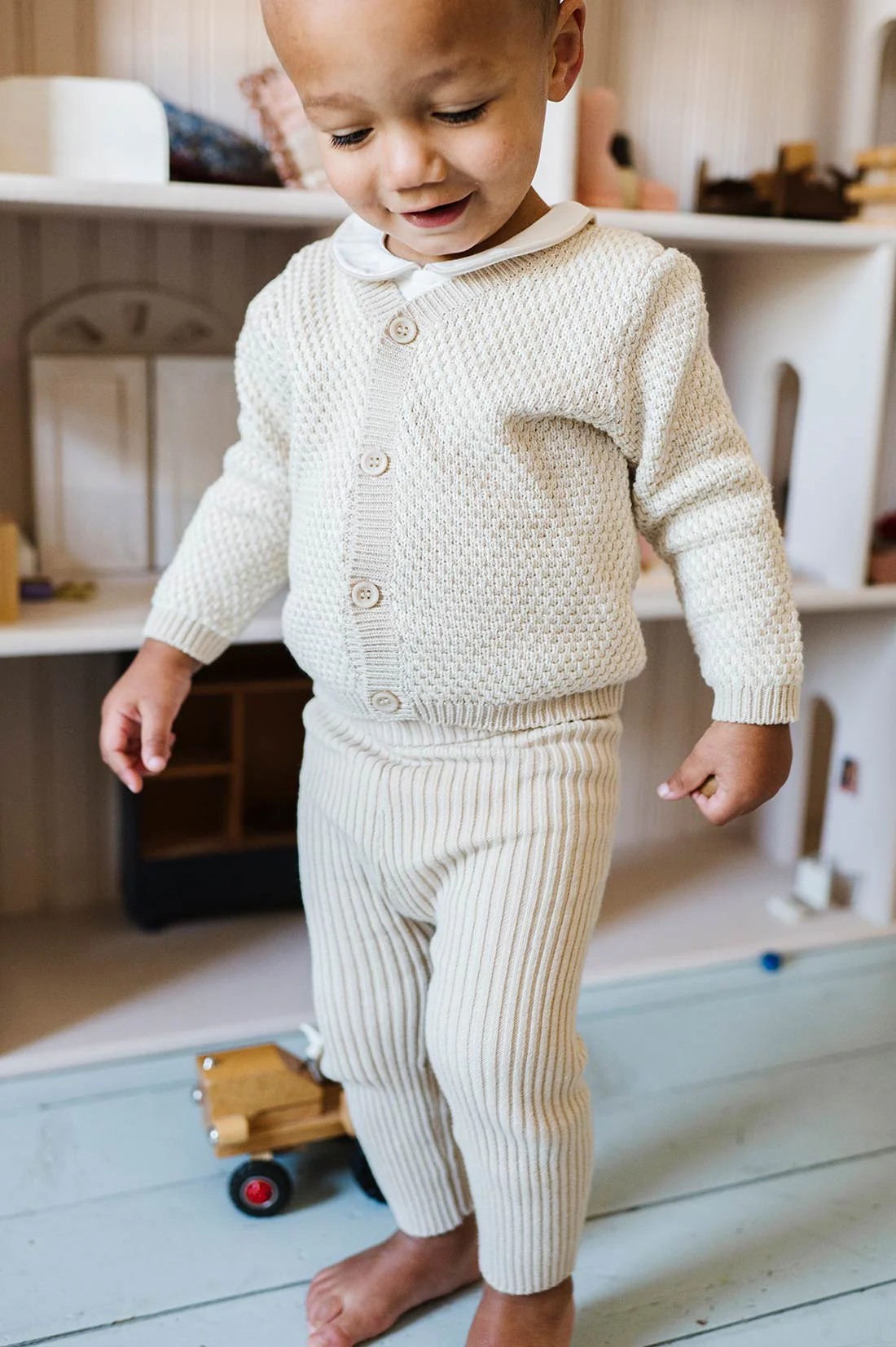 Bubble Knit Collection - Ribbed Overalls - Image 7