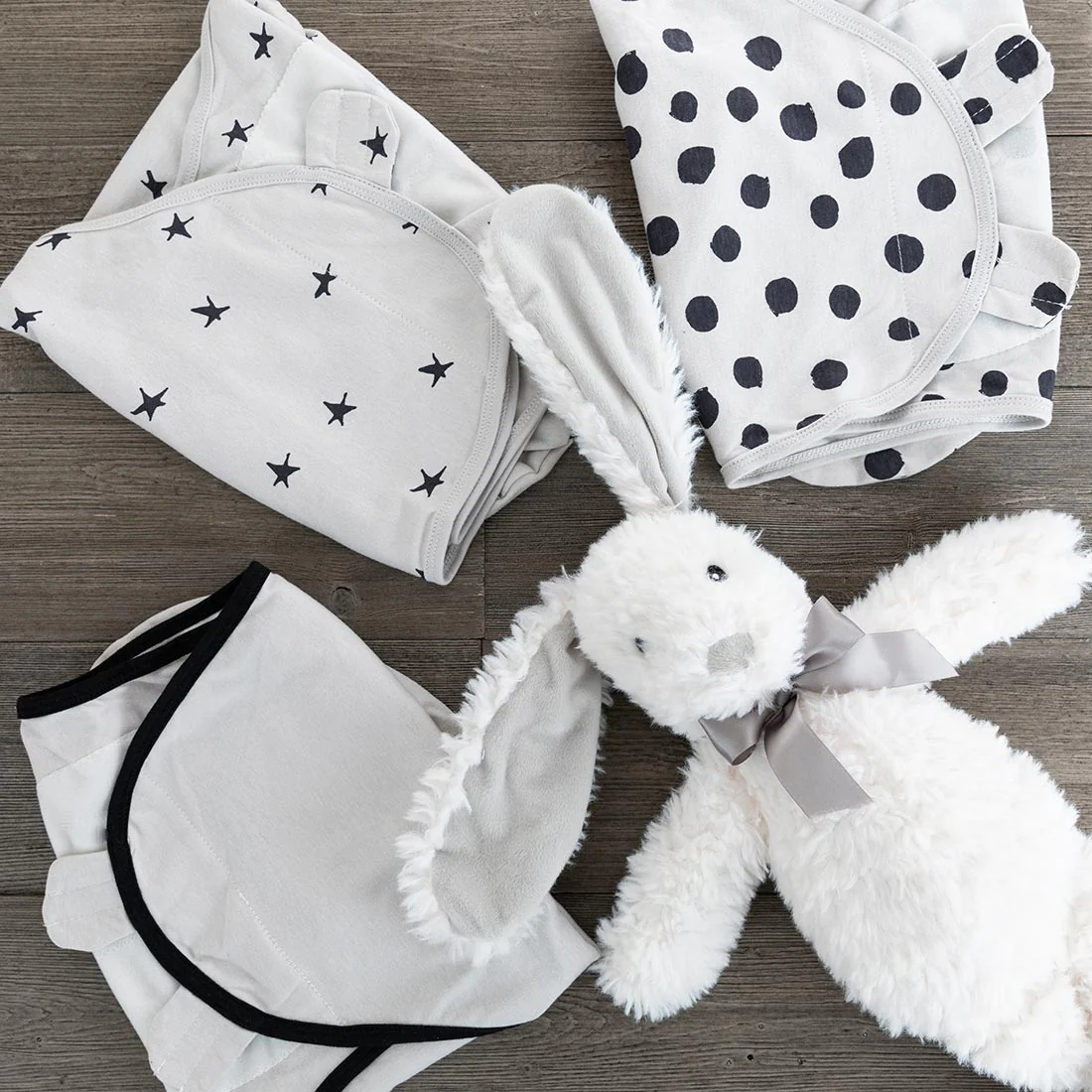 Grey Abstract Adjustable Swaddle Blanket | 3 Pack - Image 4