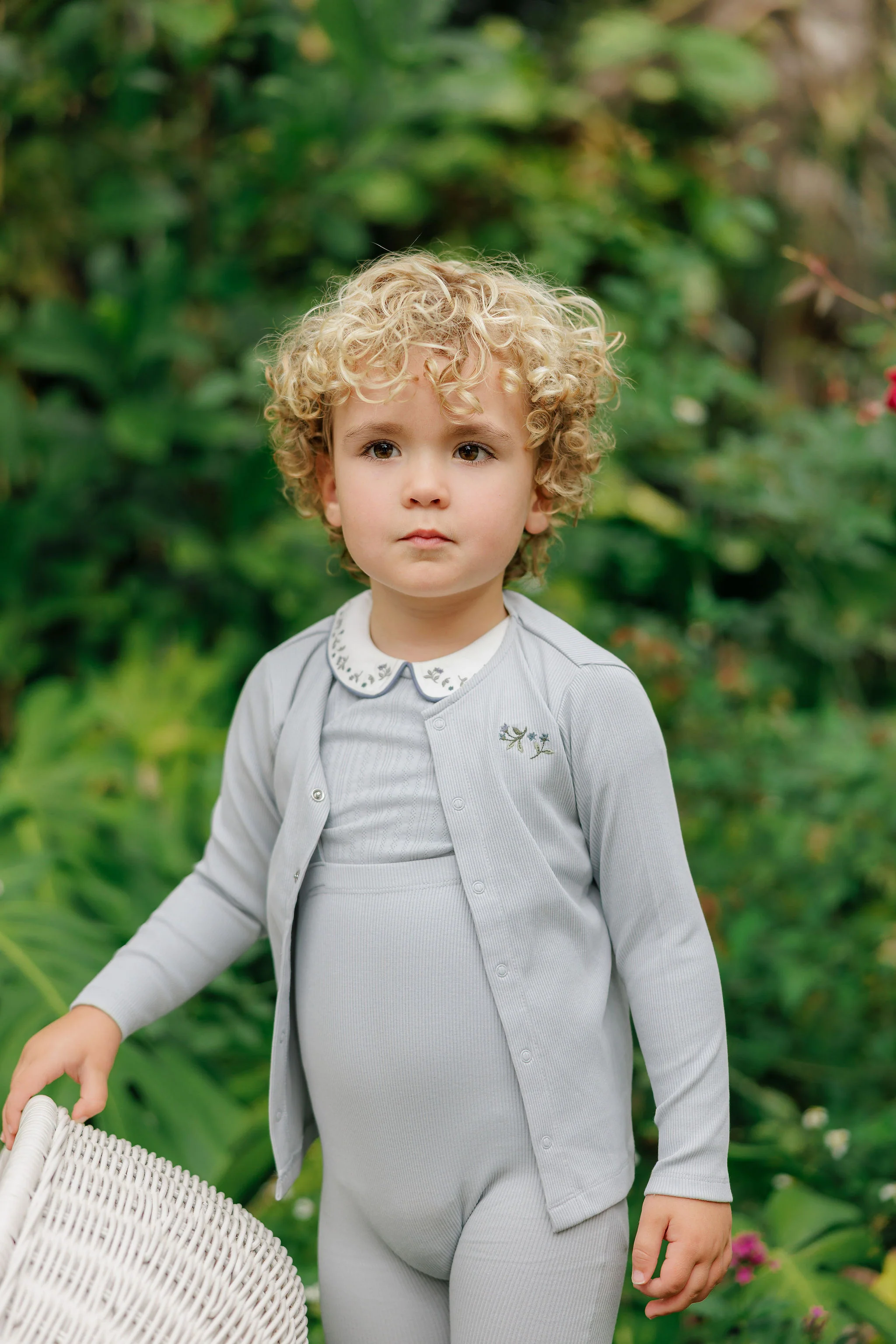 Boys Cardigan – Blue – Embroidered - Image 3