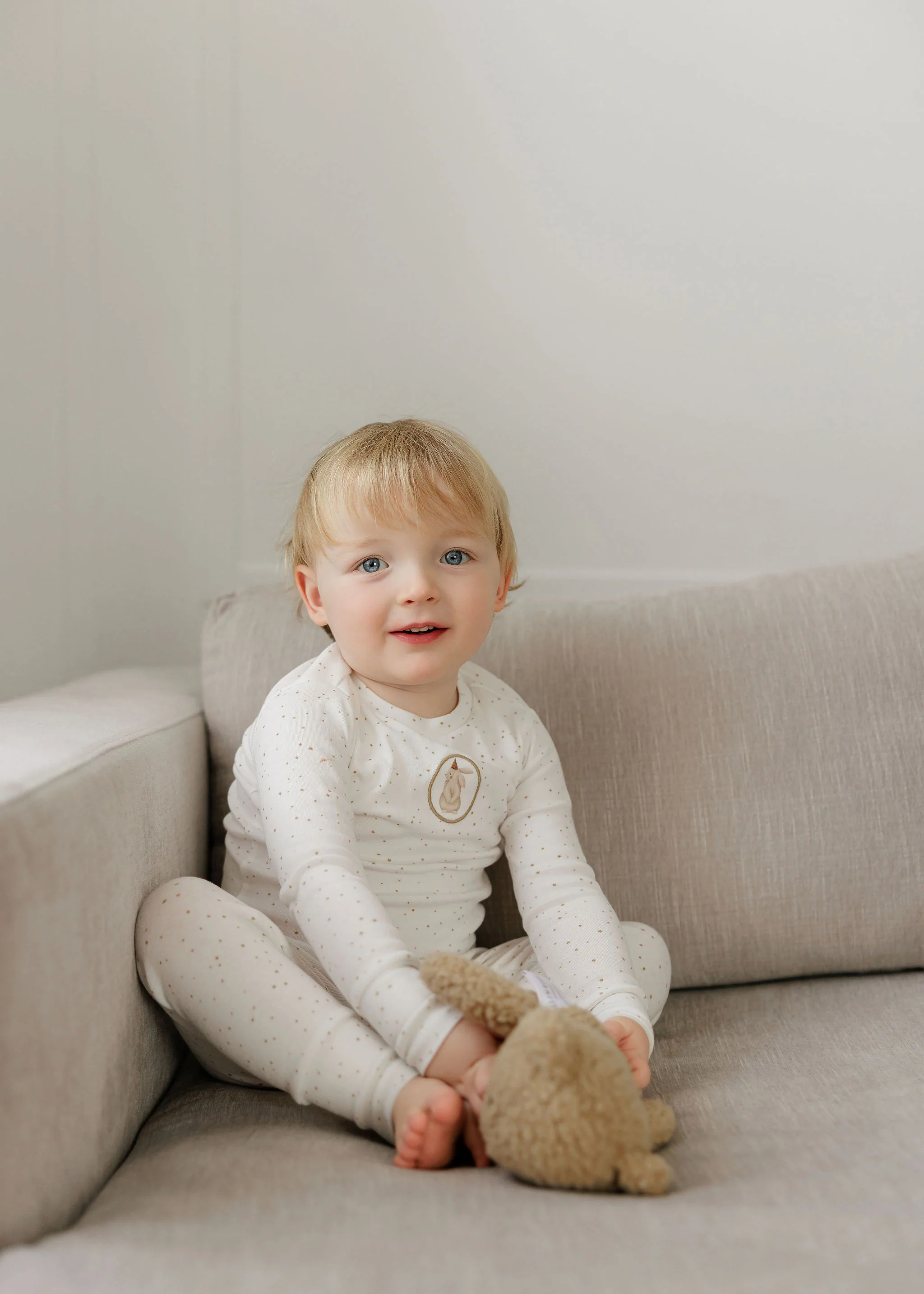 Boys Pajamas – Ivory Tan – Speckled Bunny - Image 9