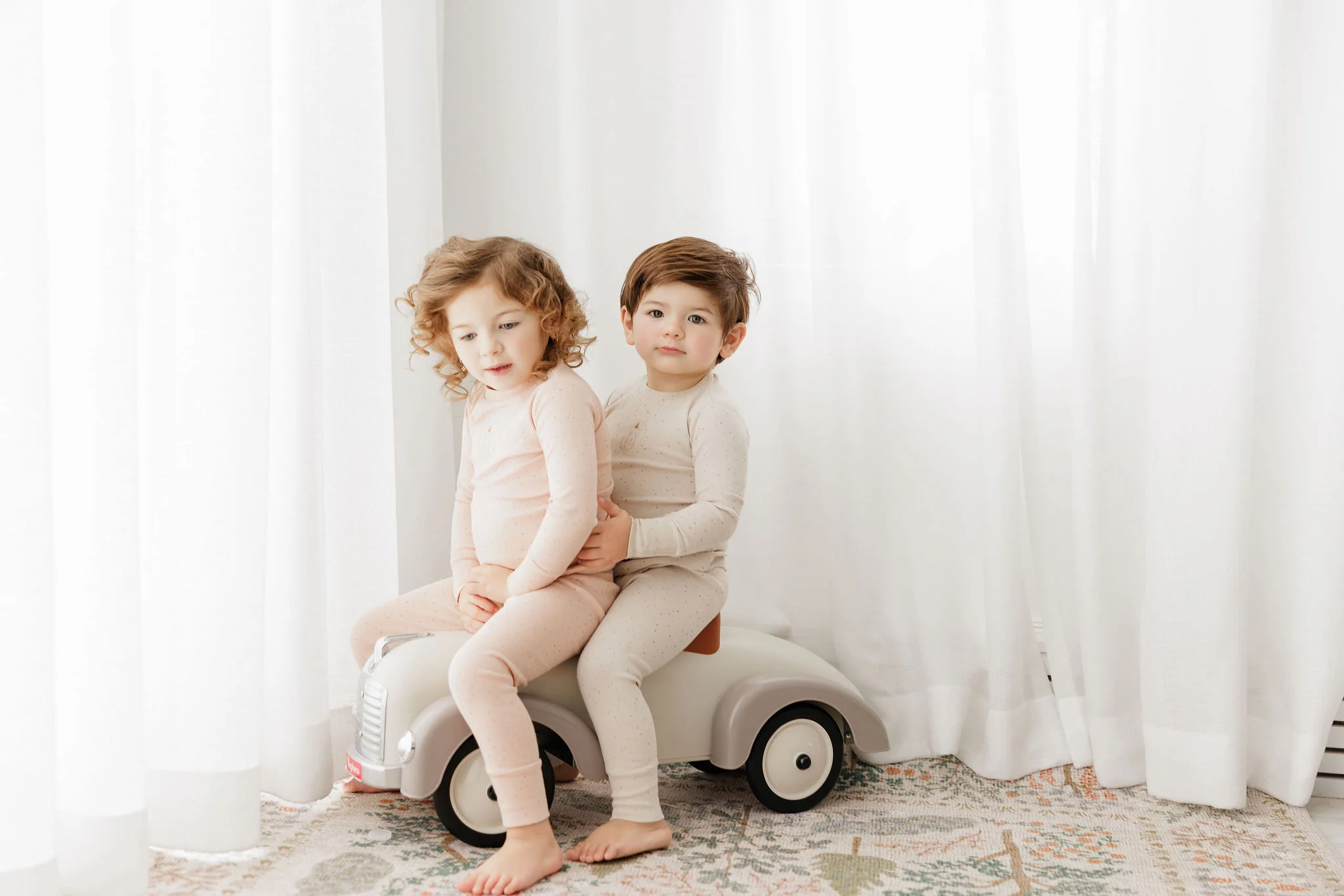 Boys Pajamas – Tan – Speckled Bunny - Image 3