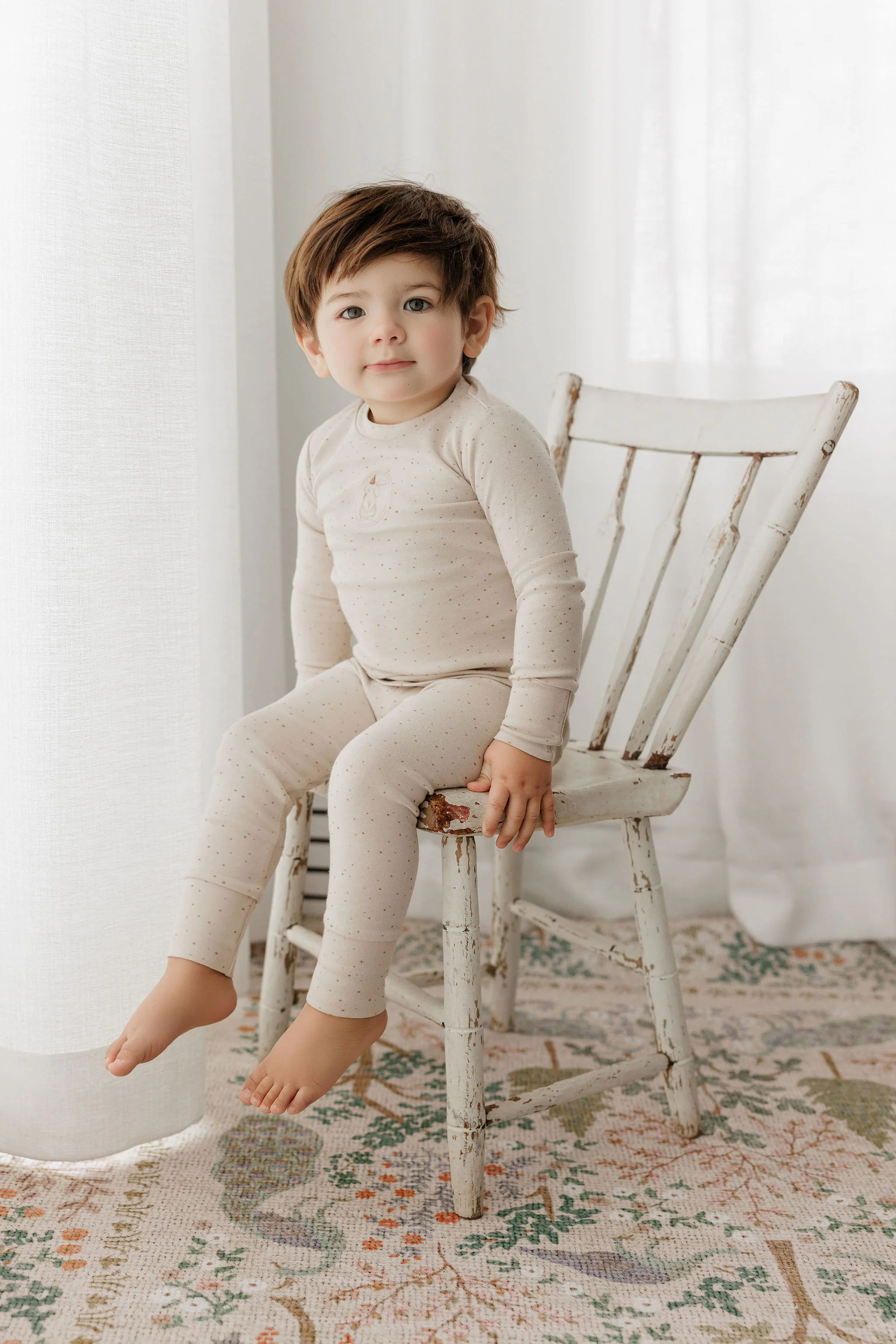 Boys Pajamas – Tan – Speckled Bunny - Image 7