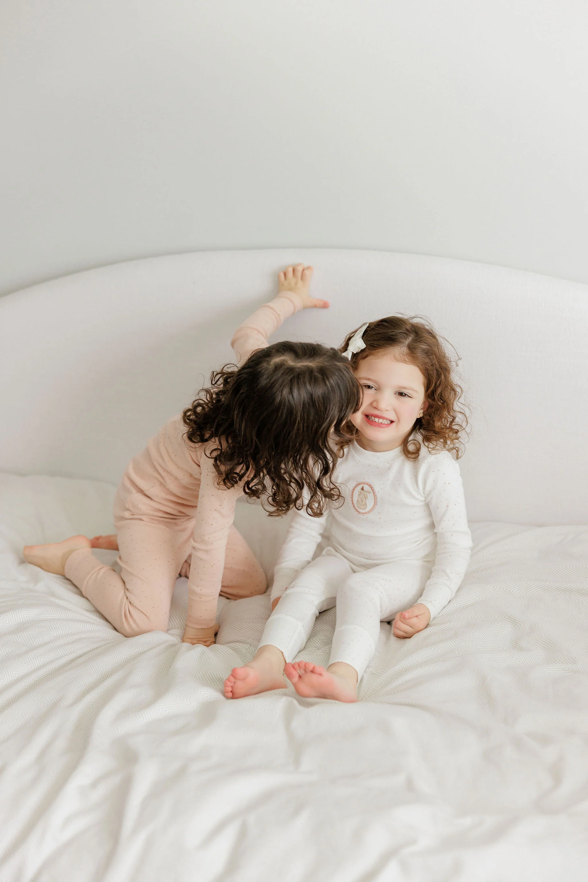 Girls Pajamas – Ivory Pink – Speckled Bunny - Image 7