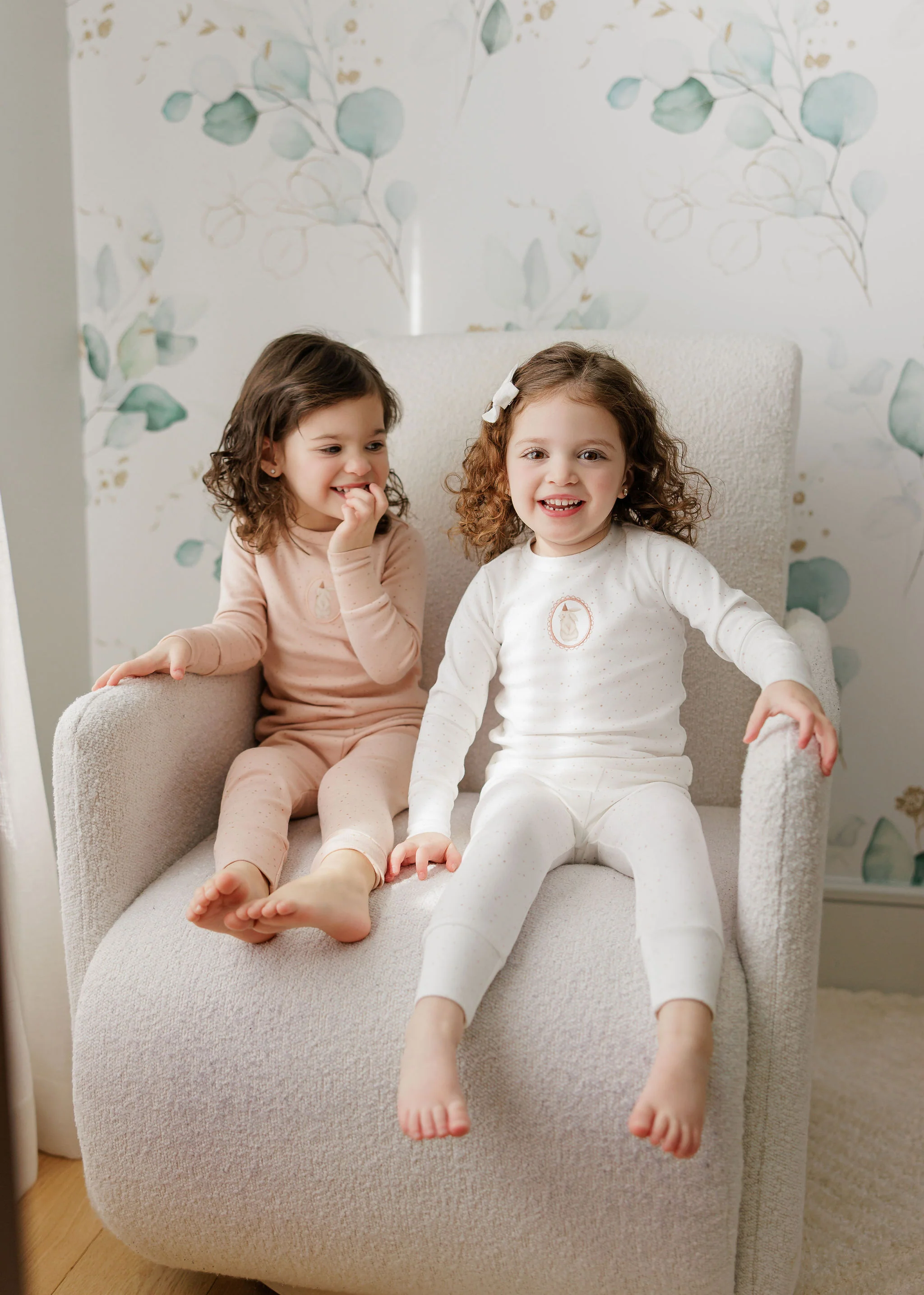 Girls Pajamas – Pink – Speckled Bunny - Image 3