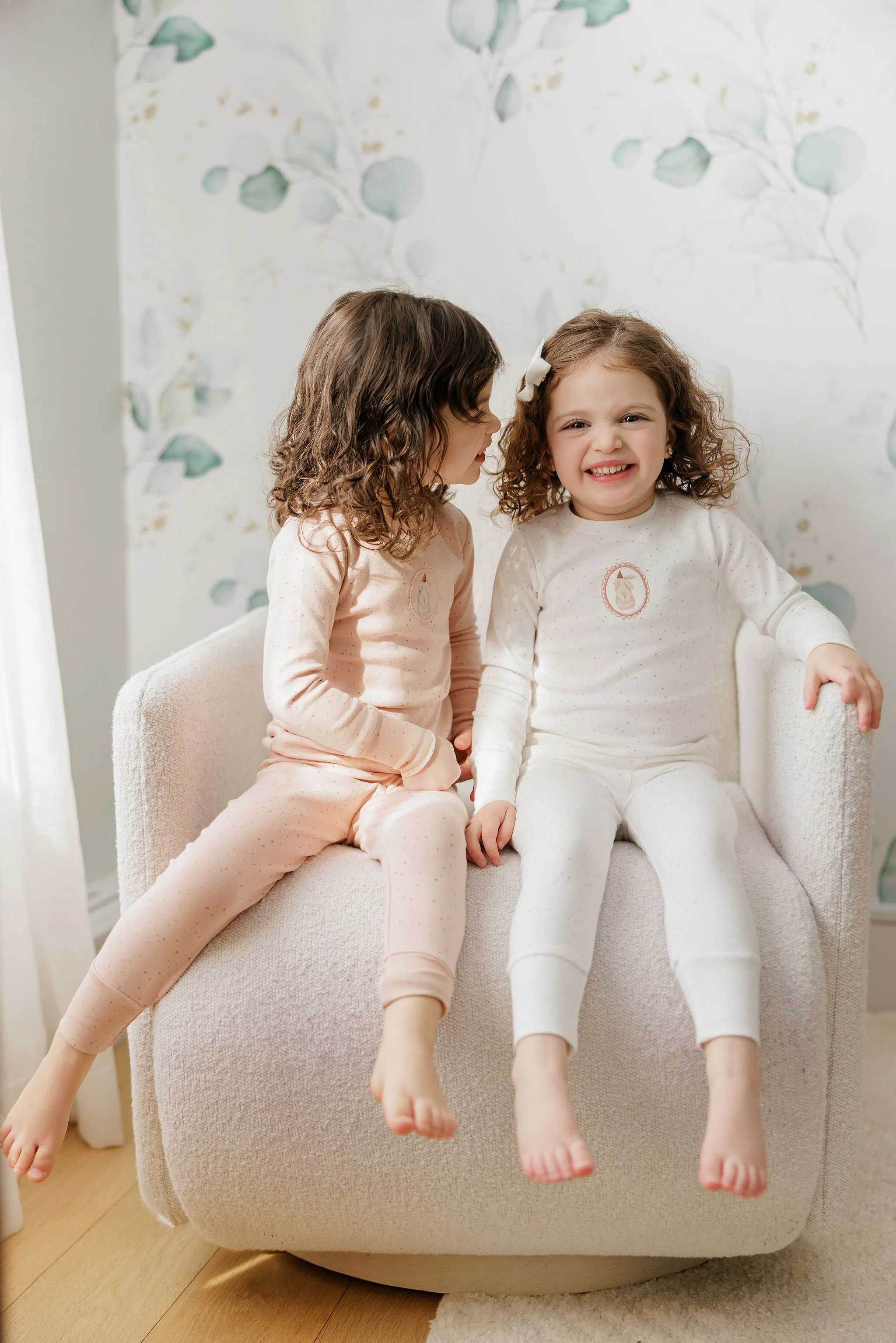 Girls Pajamas – Pink – Speckled Bunny - Image 4