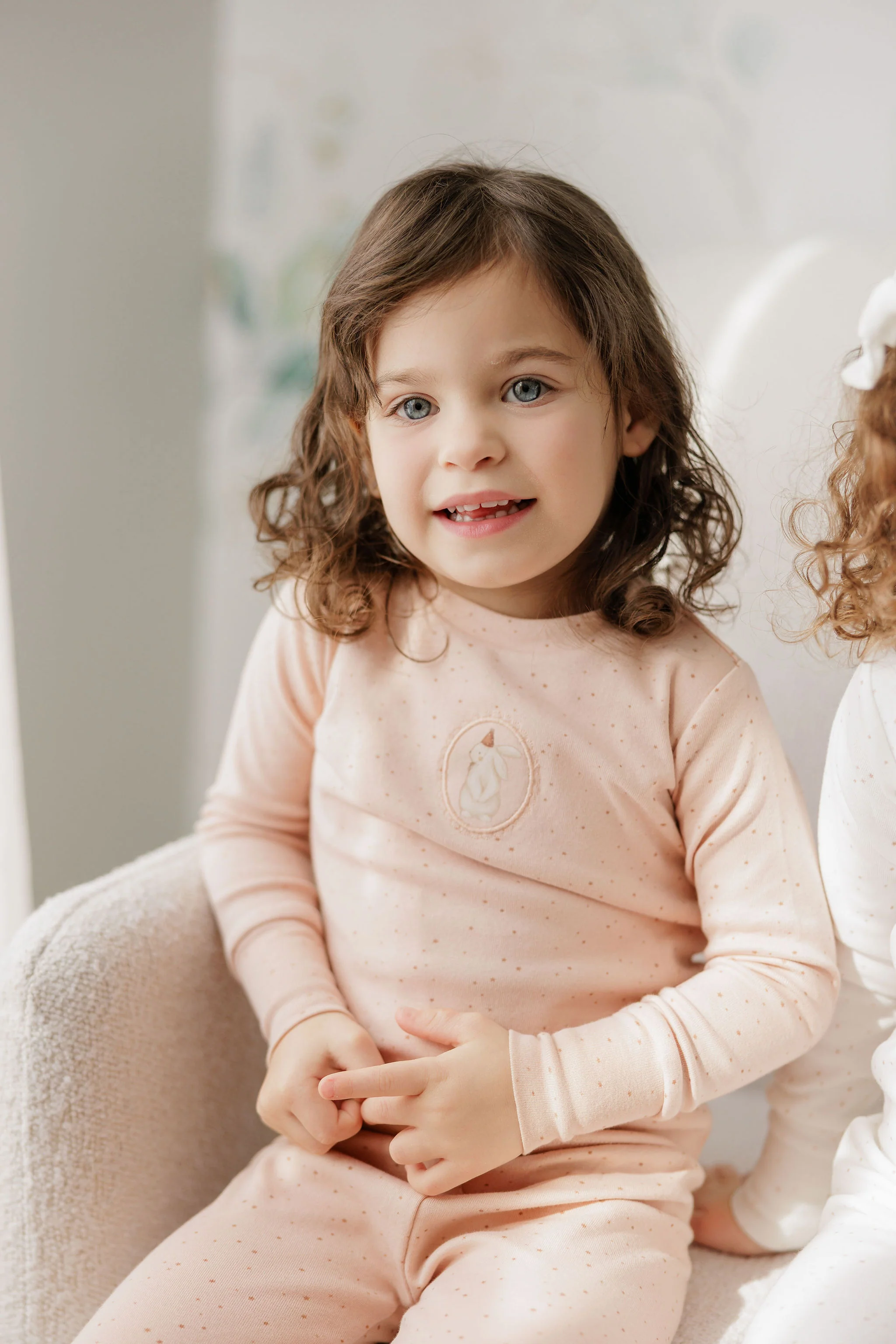 Girls Pajamas – Pink – Speckled Bunny - Image 5