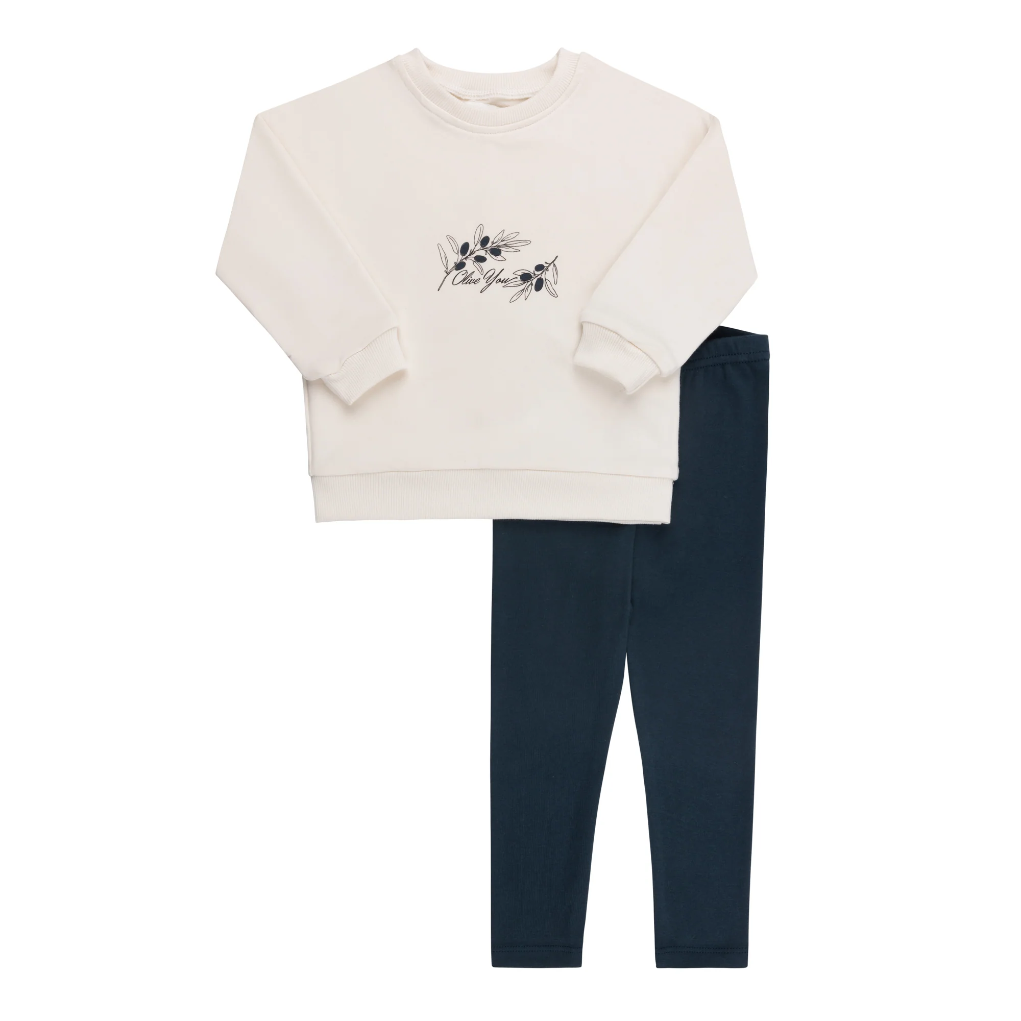 Modal French Terry Olive you Collection - Lounge Set - Image 3