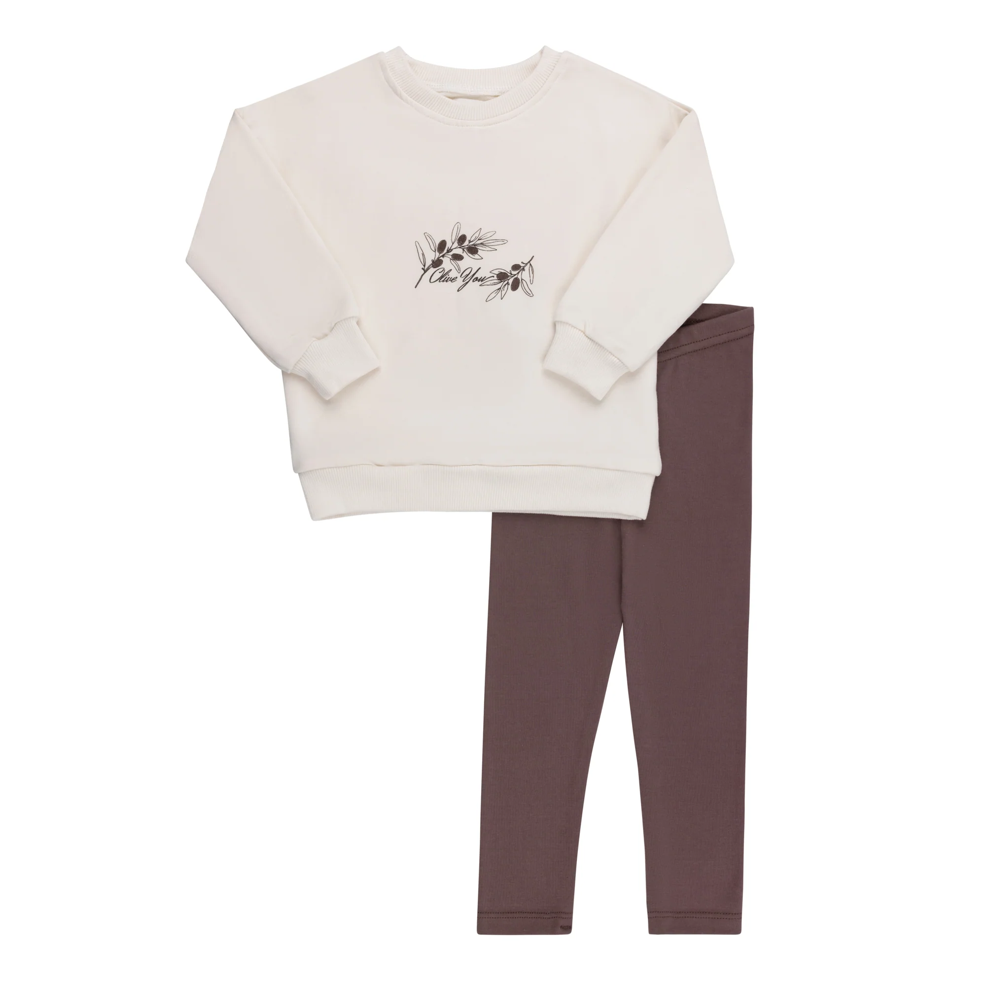 Modal French Terry Olive you Collection - Lounge Set - Image 5