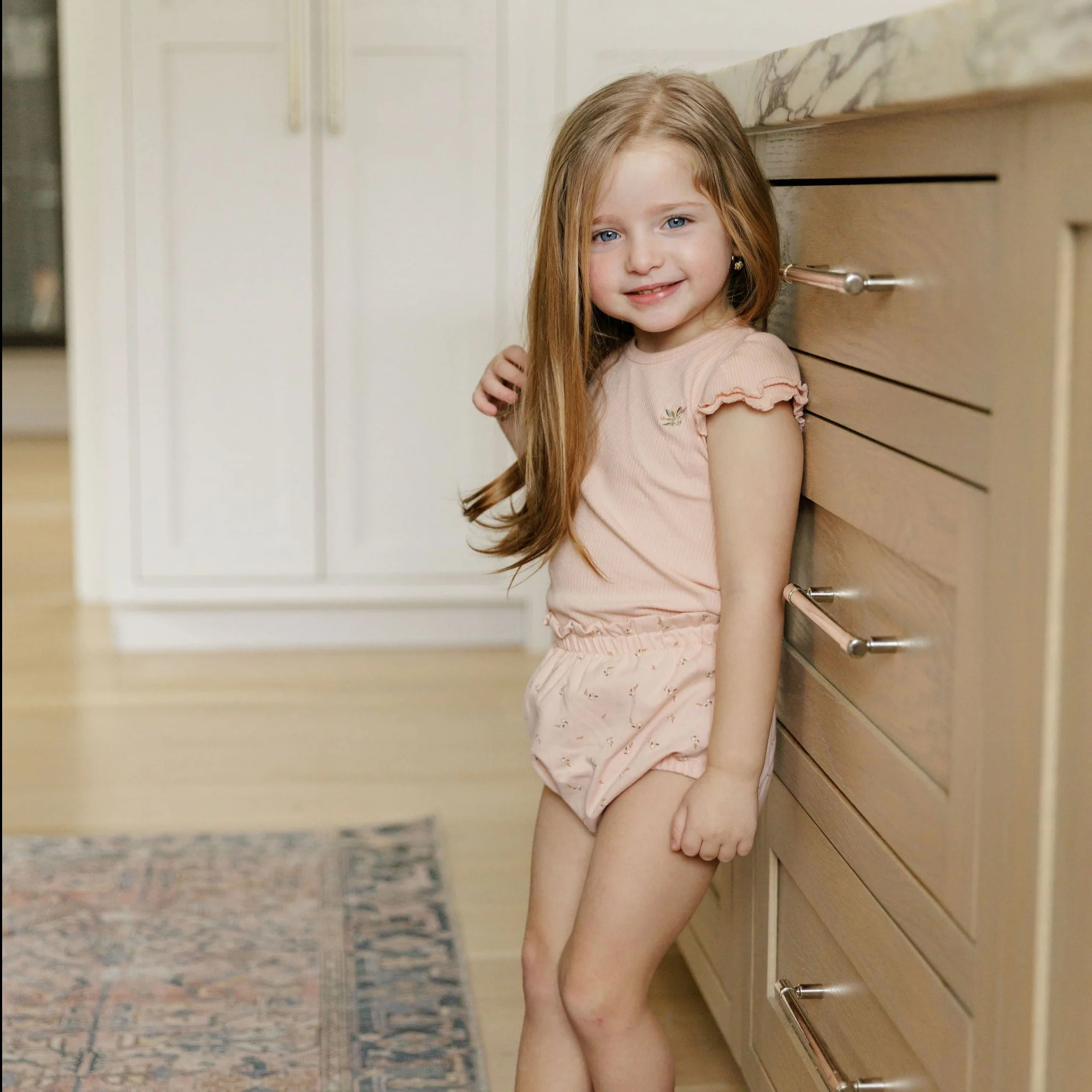 Cotton - Printed Floral - Tshirt & Bloomer - Image 3