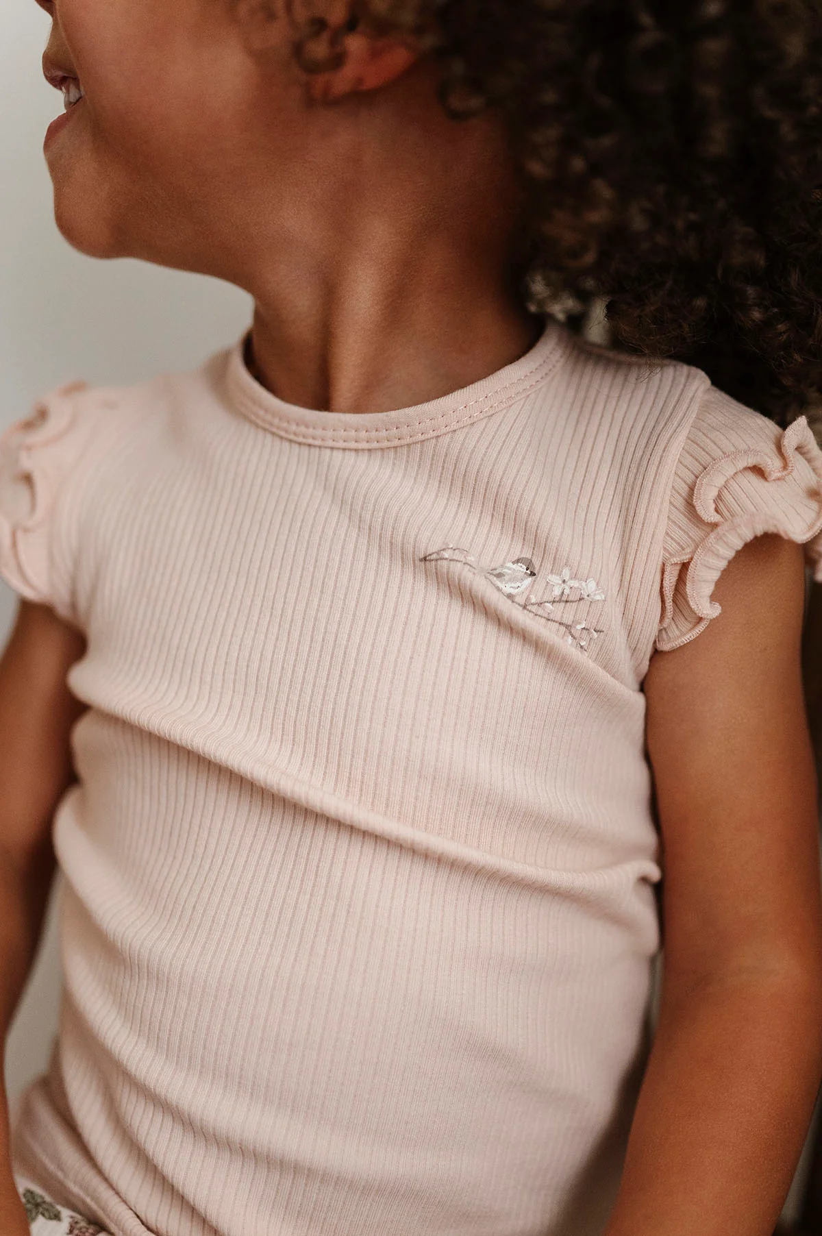 Jersey Cotton - Vintage Birds Collection- Ribbed Tee & Bottoms - Image 7