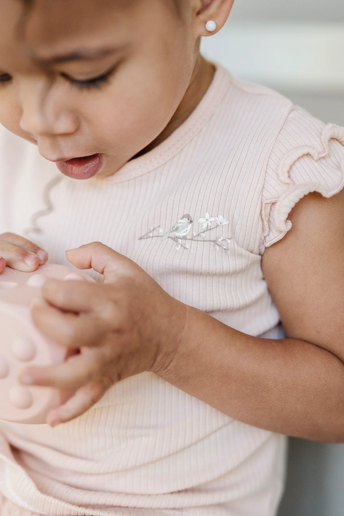 Jersey Cotton - Vintage Birds Collection- Ribbed Tee & Bottoms - Image 8