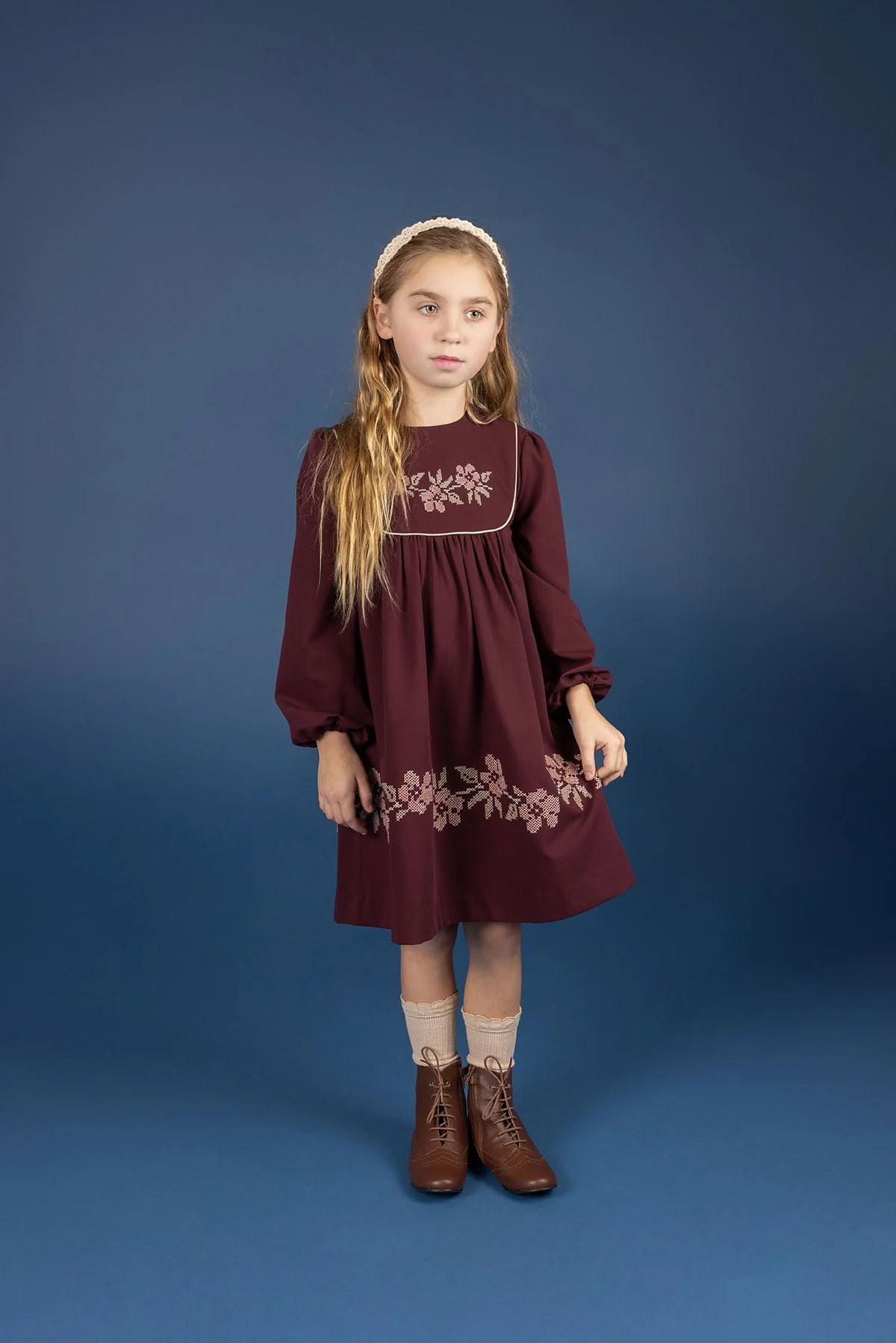 Stitch Embroidered Wool Collection - Dress - Image 7