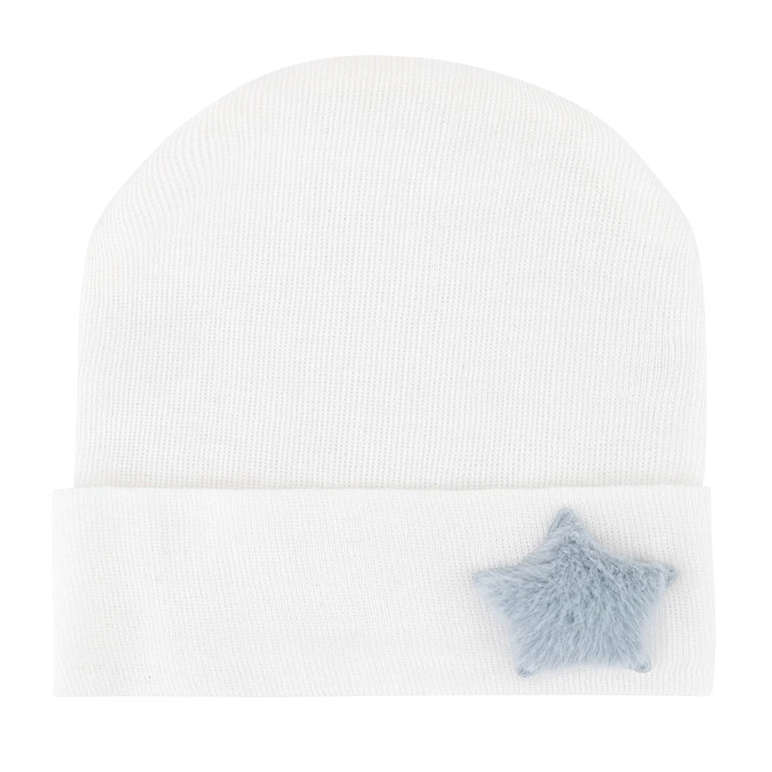 Newborn Hospital Hats - Blue & White - Image 3