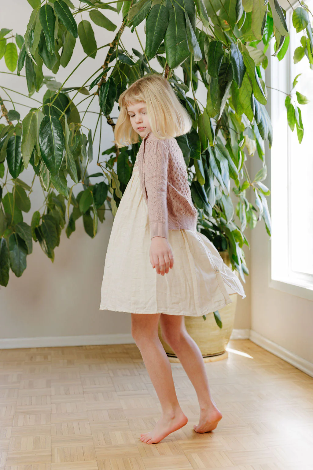 Stitch  Collection -  Diamond Pointelle Knit Cardigan - Image 3