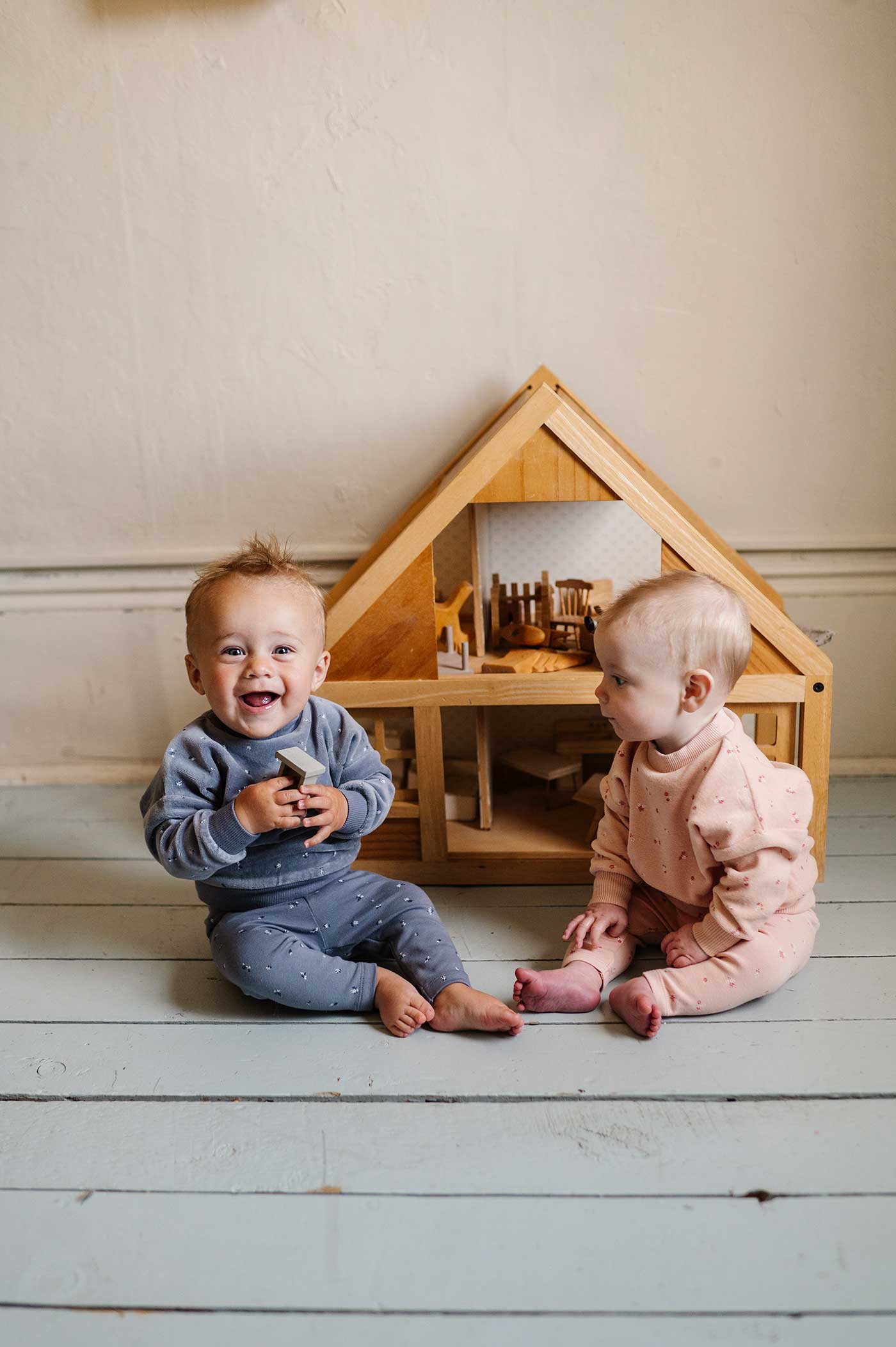 Velour Cluster Flower & Leaf Collection - Velour Top and Cotton Legging Lounge Set - Image 4