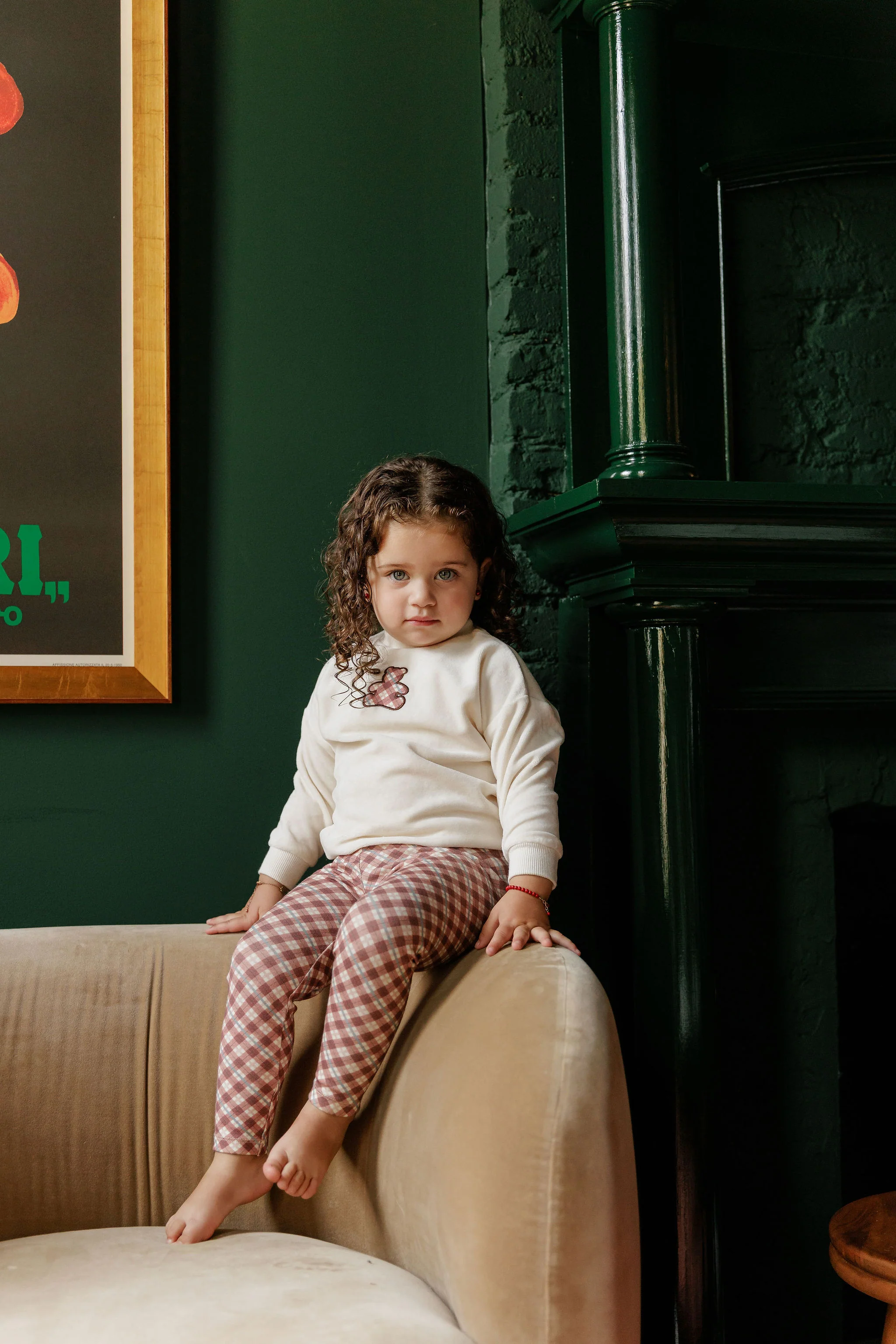 Velour Plaid Bear Collection - Sweatshirt + Leggings - Image 4