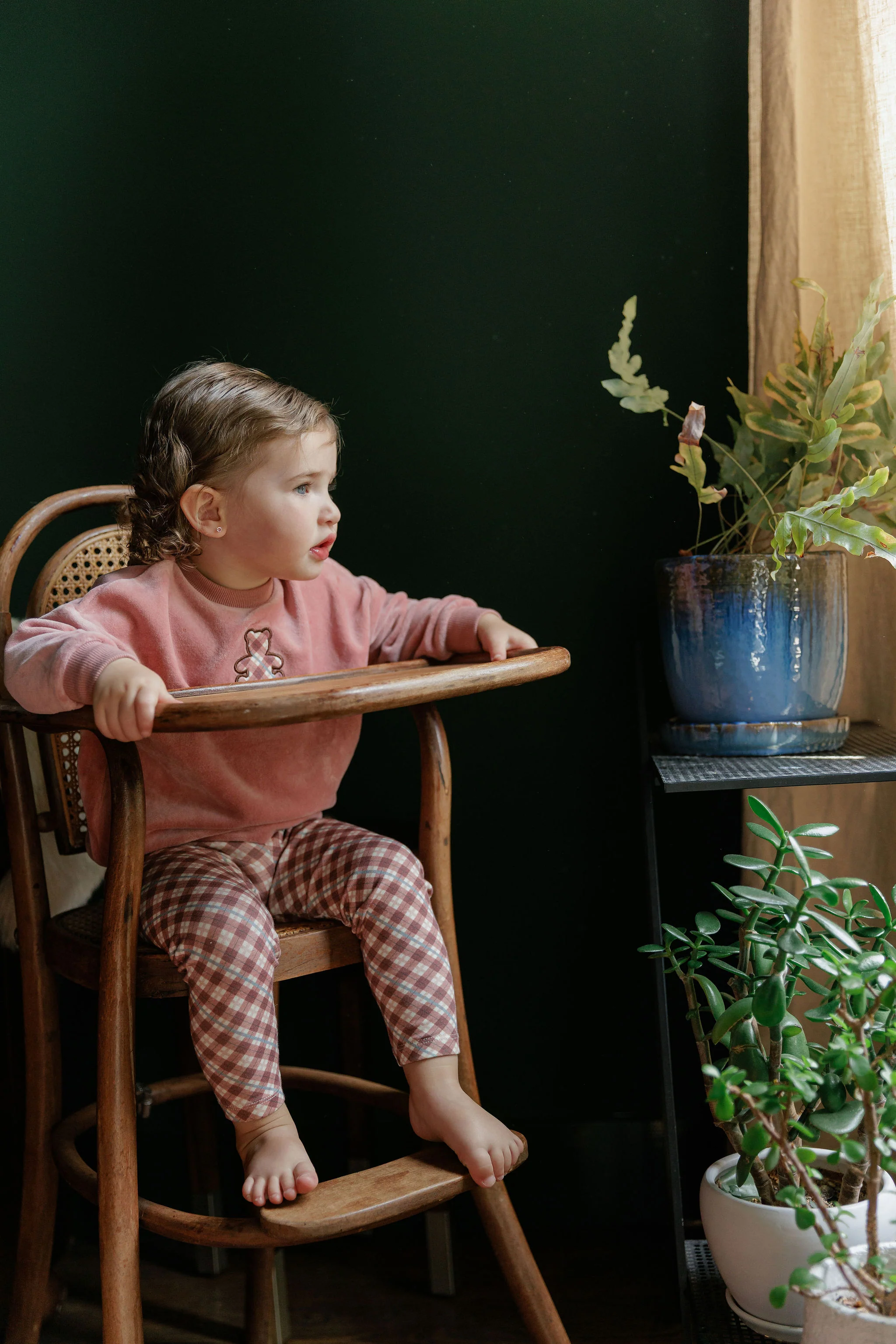 Velour Plaid Bear Collection - Sweatshirt + Leggings - Image 3