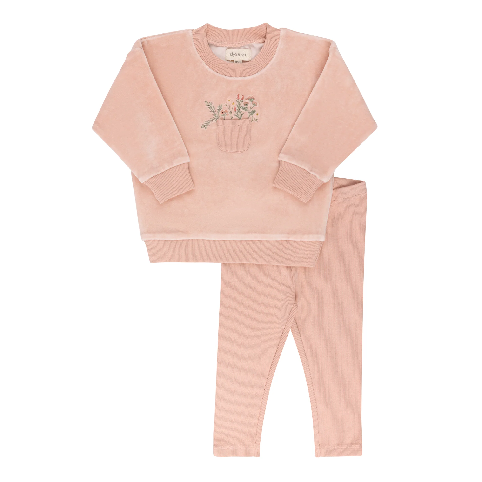 Velour Pocket Full of Flowers Collection - Lounge Set - Image 3