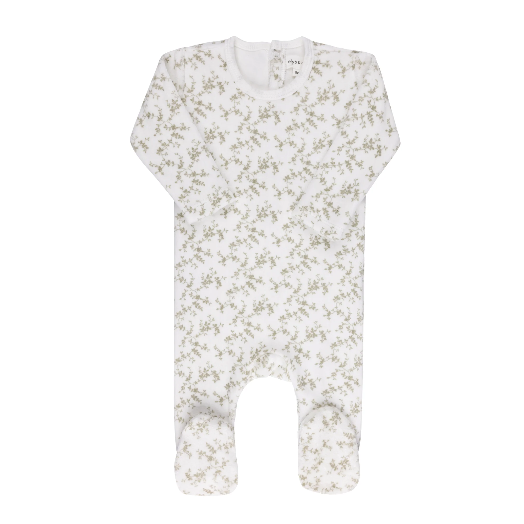 Velour Vine Pattern Collection - Footie - Image 4