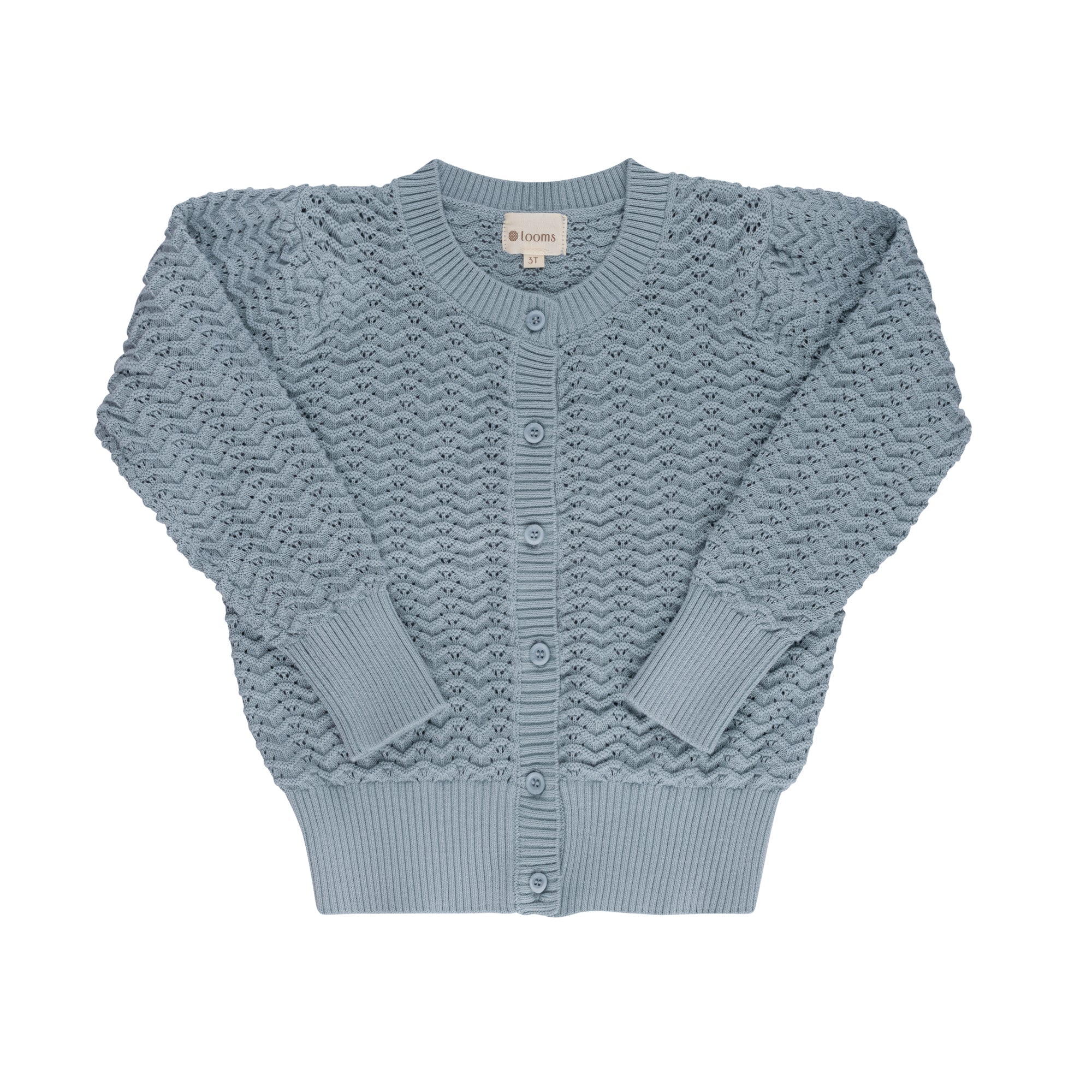Wave Collection - Knit Pointelle Cardigan - Image 4