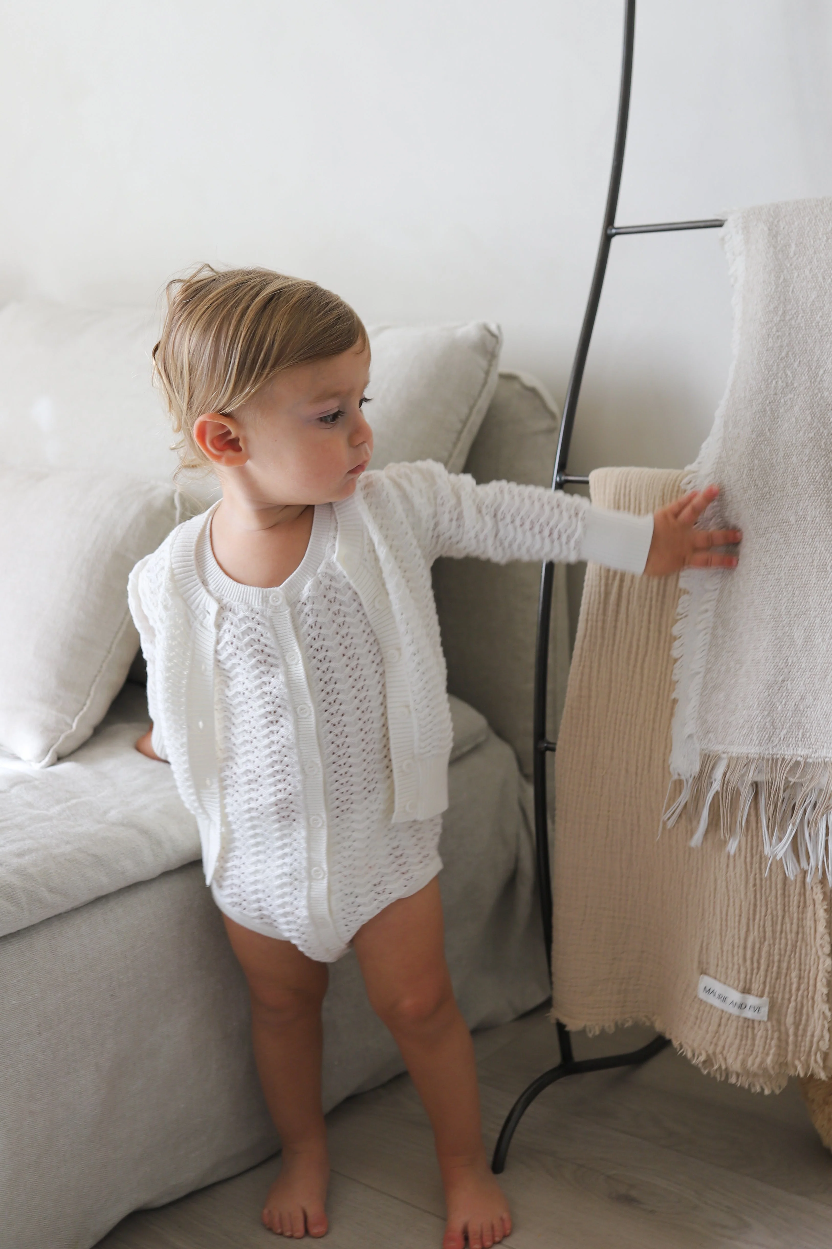 Wave Collection - Knit Pointelle Cardigan - Image 6