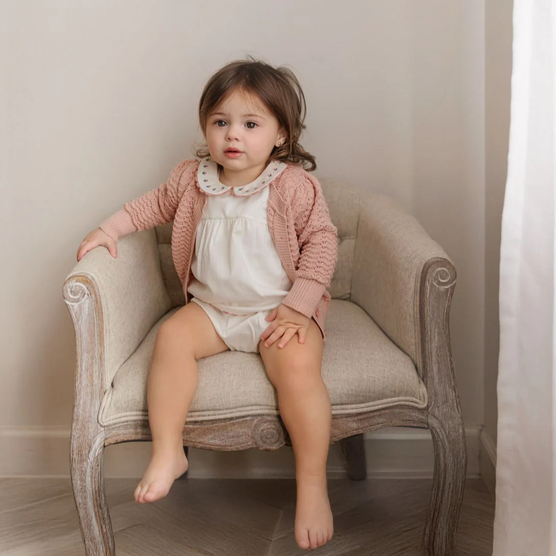 Wave Collection - Knit Pointelle Cardigan - Image 8